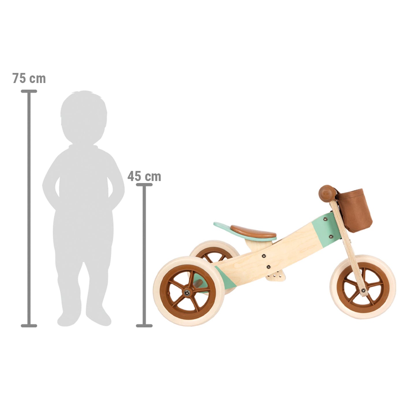 2 in 1 Trike Maxi Premium | Outdoor | Holzspielzeug