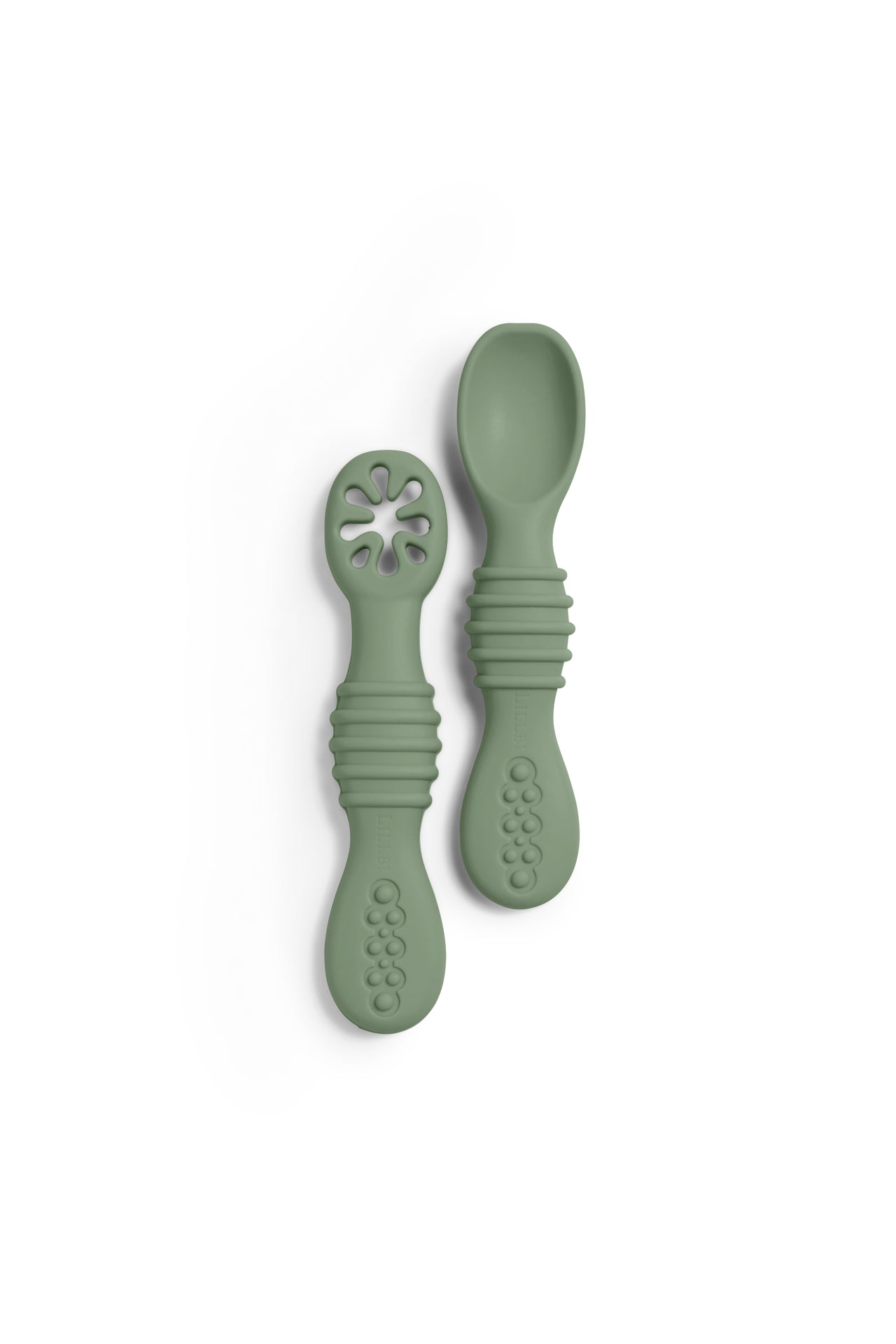 Learning spoon set made of 100% food-safe silicone