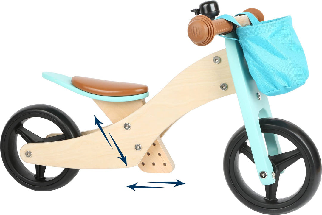 Laufrad-Trike 2 In 1 Türkis | Laufräder | Holz