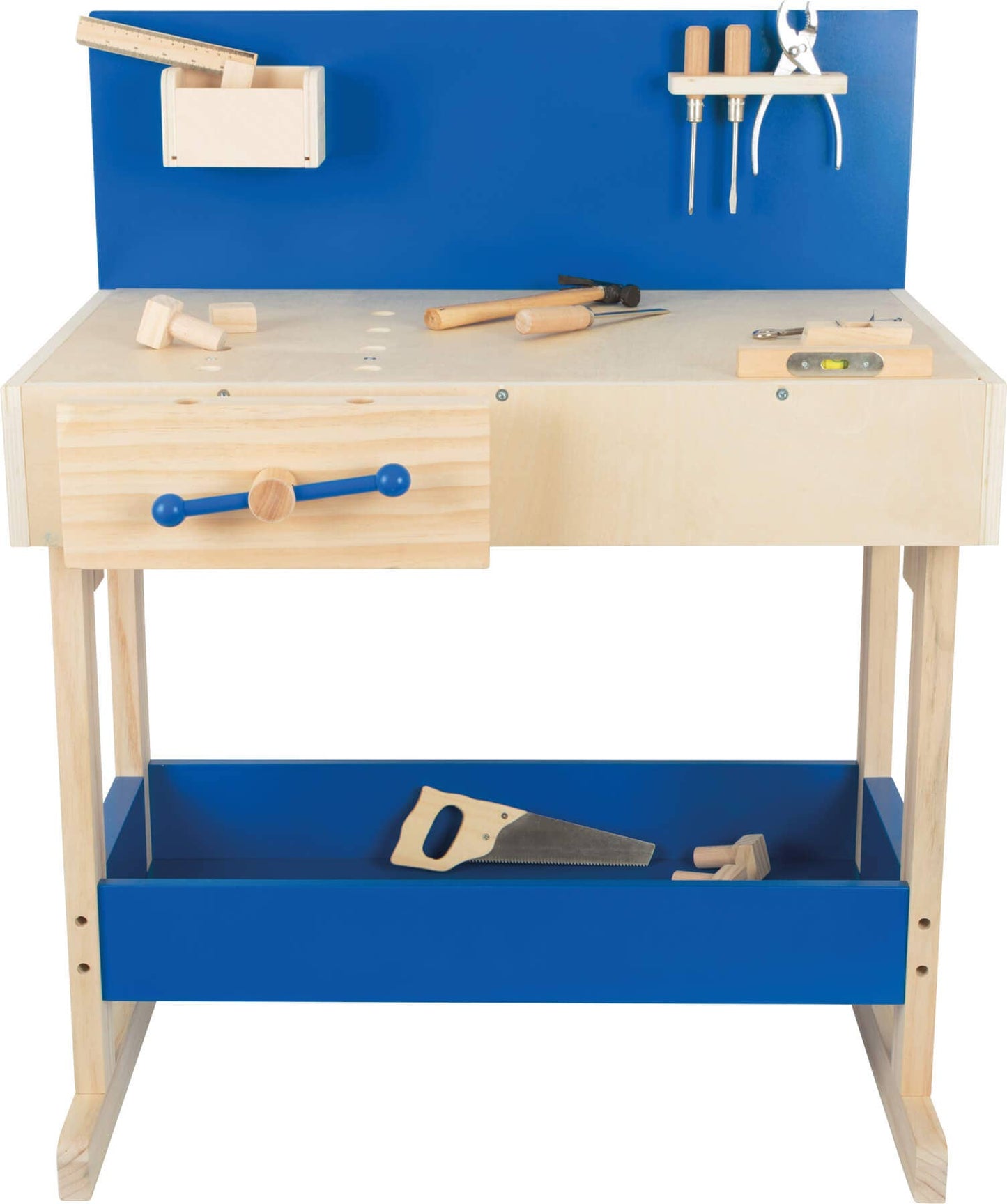 Kinderwerkbank Blau Mit Zubehör | Werken | Holz