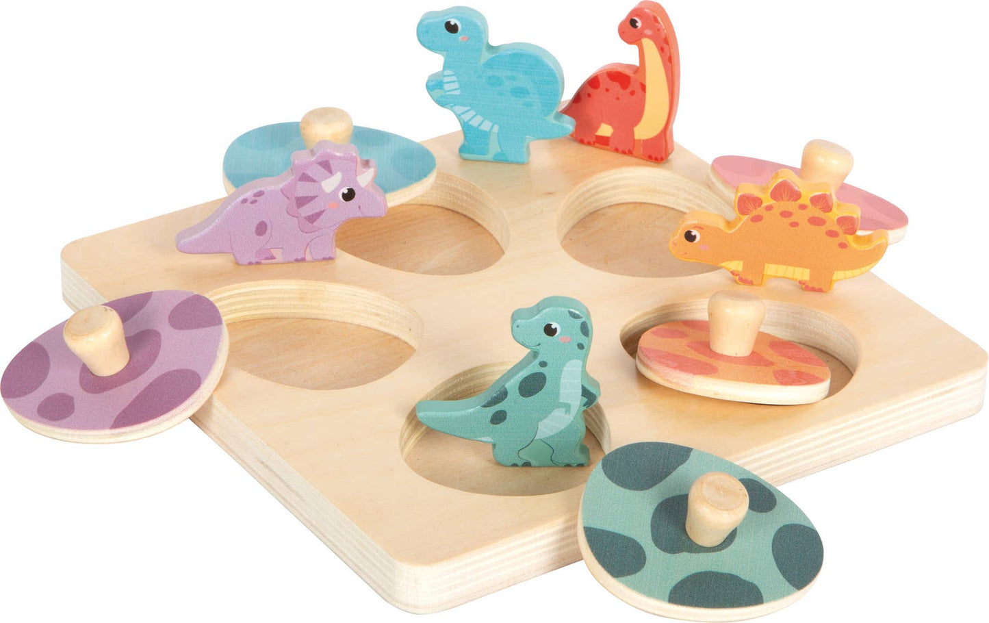 Setzpuzzle und Memo „Dino“ FSC 100% | Puzzle | Holzspielzeug