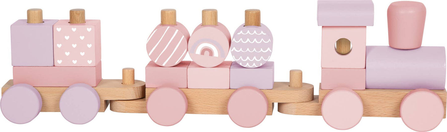 Holzzug rosa | Schiebespielzeug | Holzspielzeug