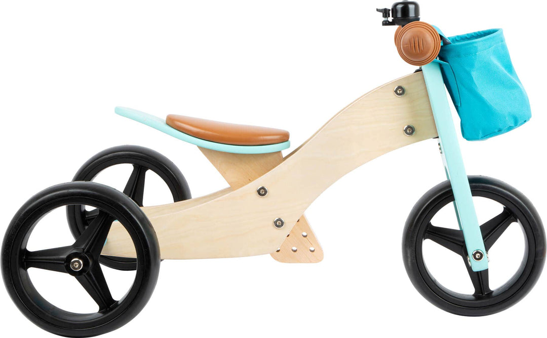 Laufrad-Trike 2 In 1 Türkis | Laufräder | Holz