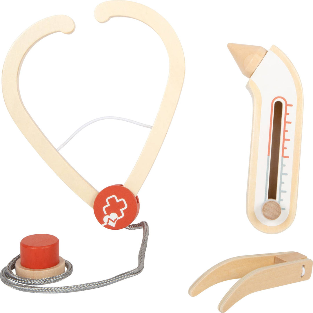 Arzttasche Spielset Rot | Rollenspielzeug | Holz