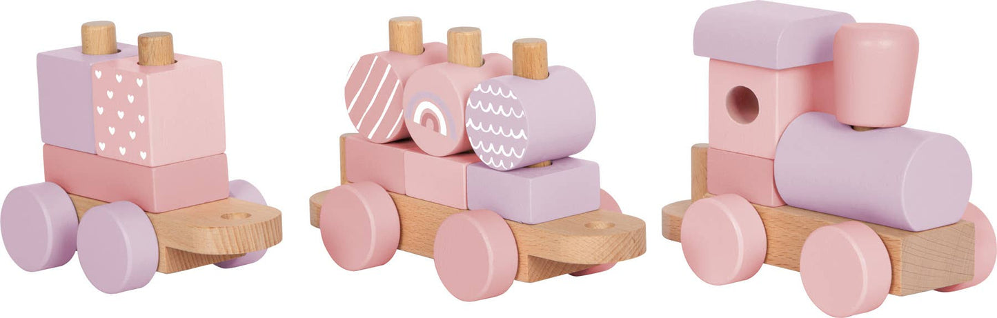 Holzzug rosa | Schiebespielzeug | Holzspielzeug