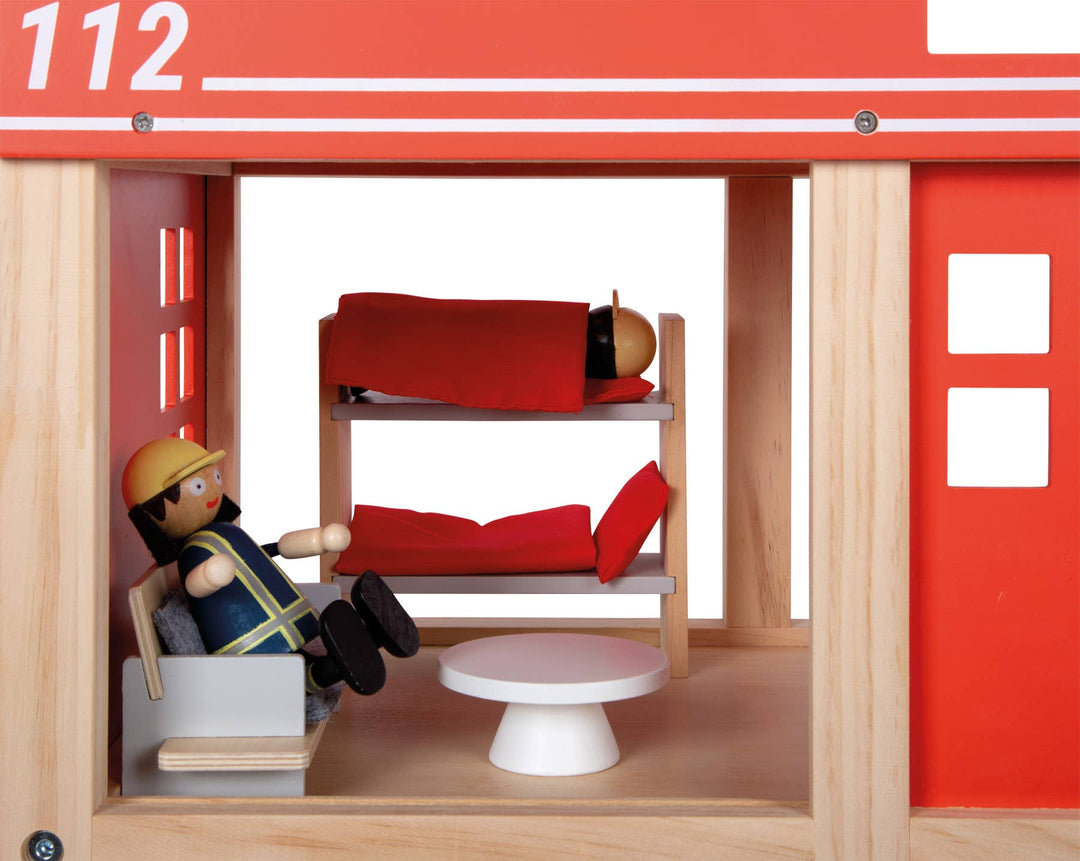 Große Feuerwache mit Zubehör | Spielwelten | Holzspielzeug