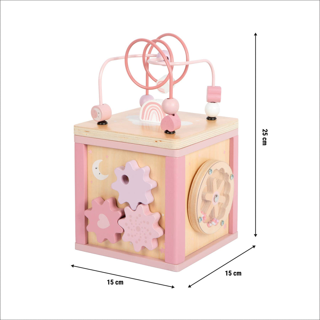 Motorikwürfel rosa | Motorik und Lernen | Holz