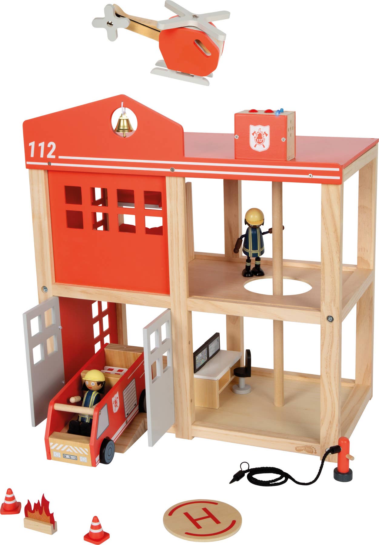 Große Feuerwache mit Zubehör | Spielwelten | Holzspielzeug