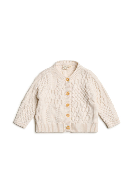 Strickjacke 'Zopfmuster'