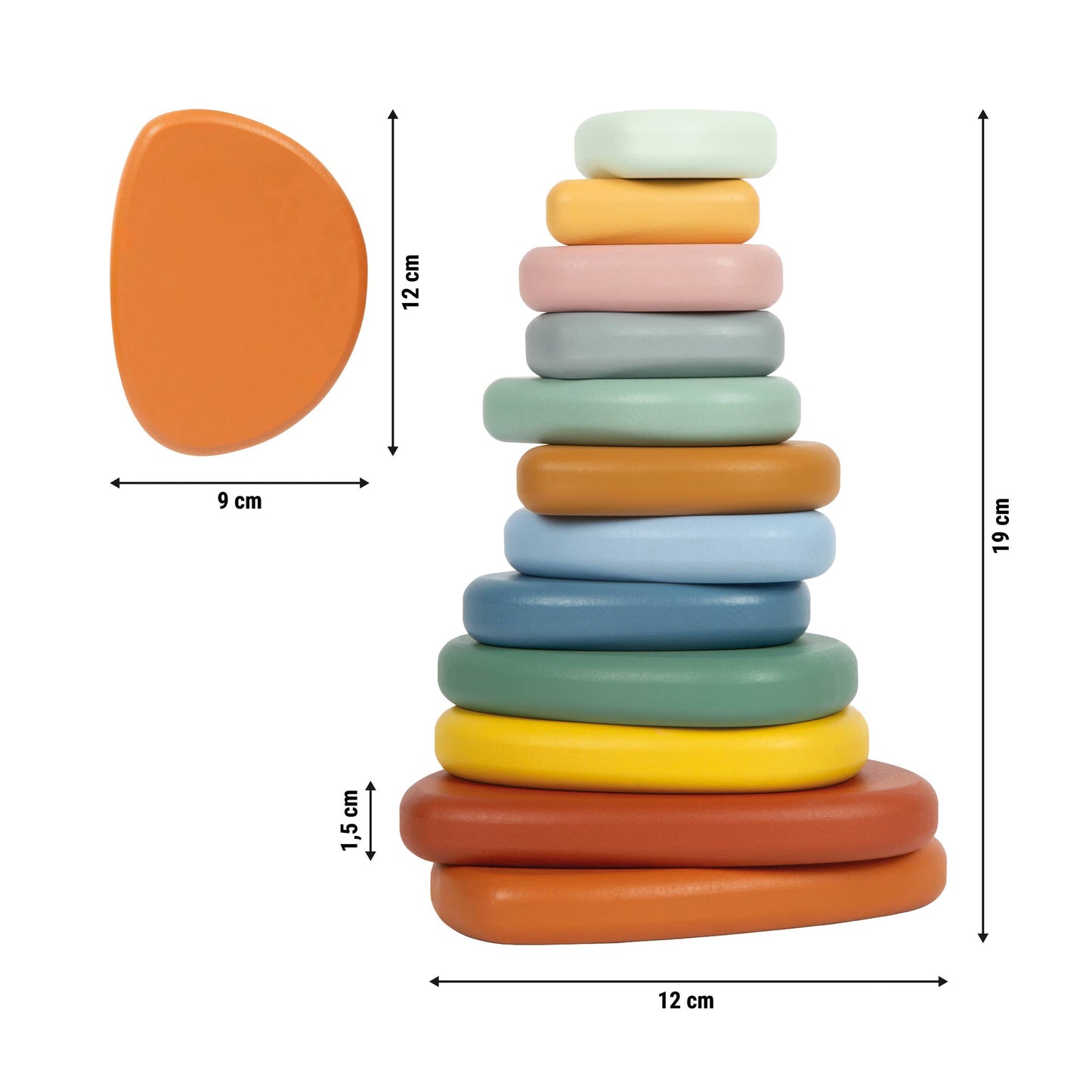 Montessori Balancierspiel Flusssteine FSC 100% | Holz
