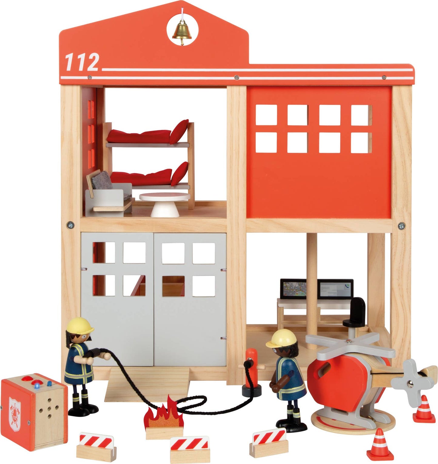 Große Feuerwache mit Zubehör | Spielwelten | Holzspielzeug