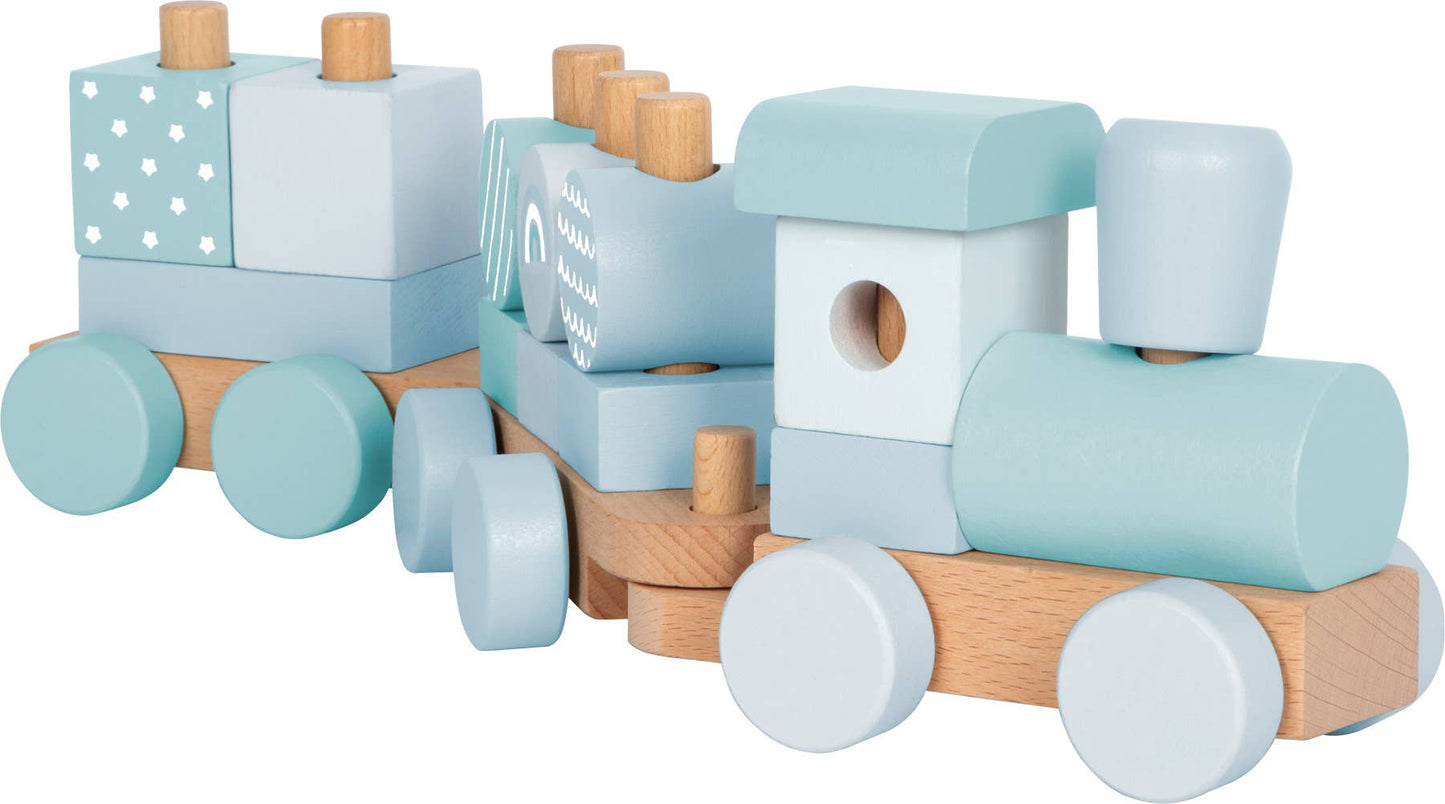 Holzzug blau | Schiebespielzeug | Holzspielzeug