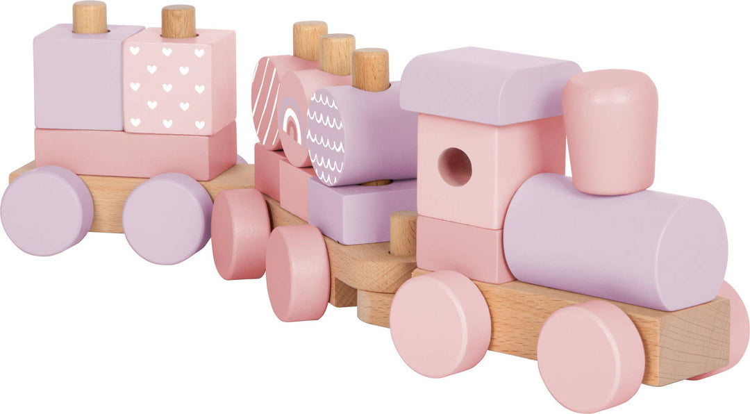 Holzzug rosa | Schiebespielzeug | Holzspielzeug