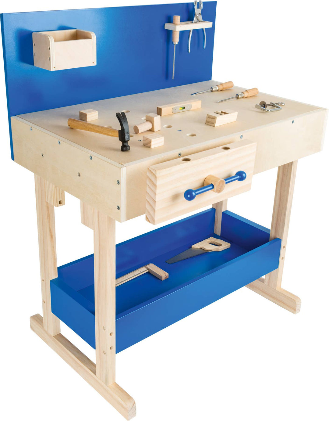 Kinderwerkbank Blau Mit Zubehör | Werken | Holz