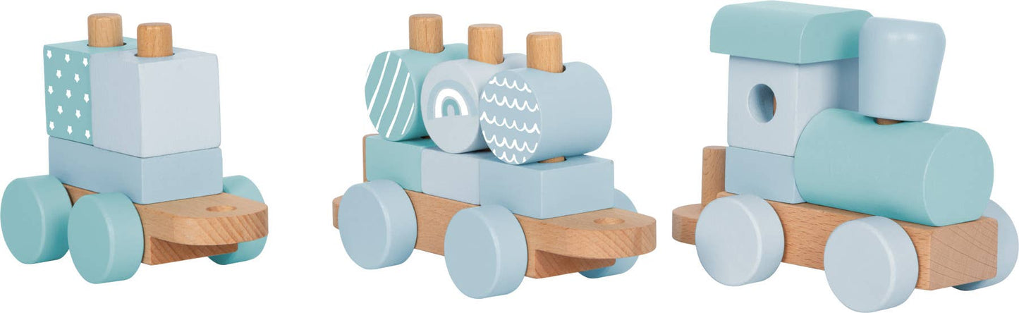 Holzzug blau | Schiebespielzeug | Holzspielzeug