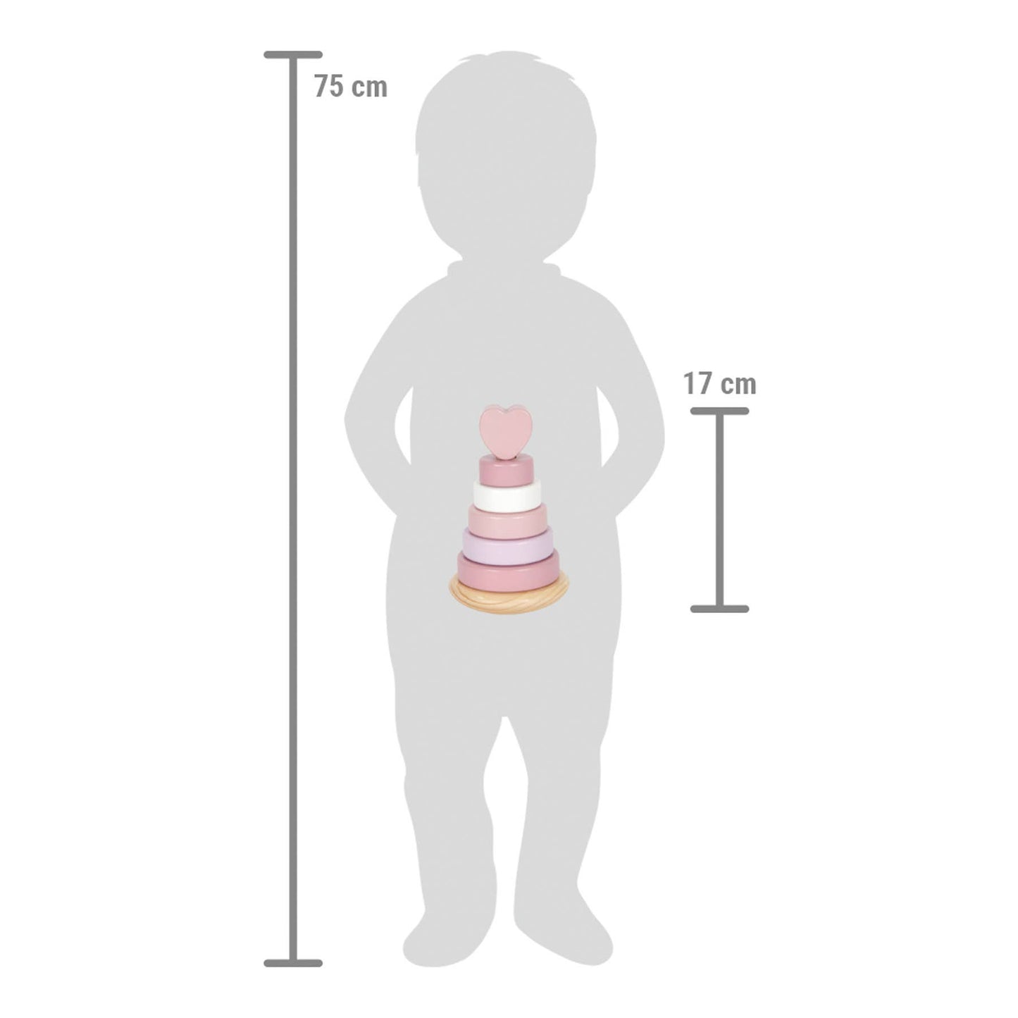 Stapelturm rosa | Steckspiele | Holzspielzeug